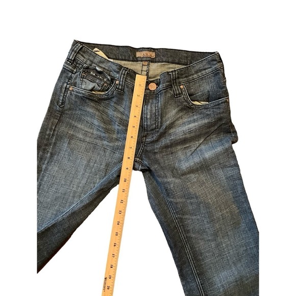 See Thru Soul Jeans Women's Size 30 Black Bootcut Leg Low-Rise Dark Wash Cotton - Picture 3 of 8